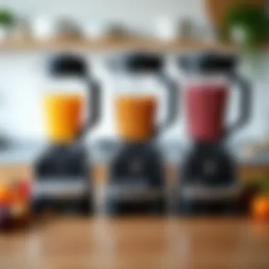 A side-by-side comparison of different Ninja blender models highlighting their unique features