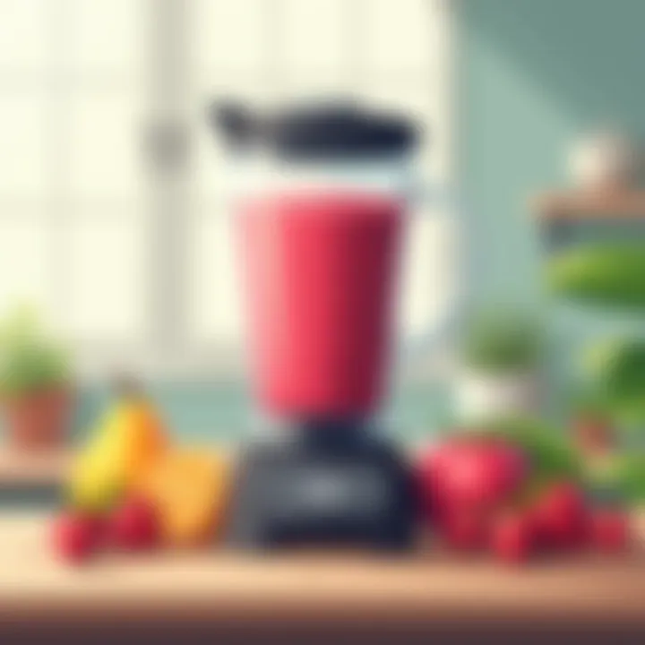 A vibrant smoothie made with a Ninja blender, illustrating its practical application in daily life