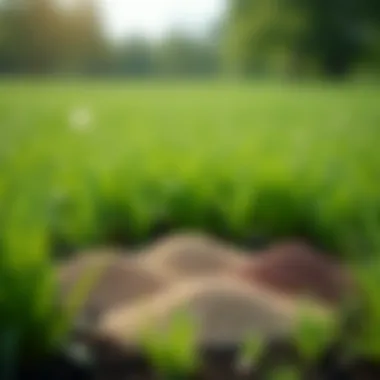 Close-up of different grass seed varieties