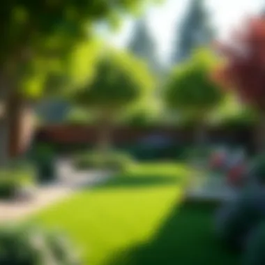 Creating a Harmonious Backyard Landscape A beautifully landscaped backyard featuring a variety of trees complementing the outdoor space.