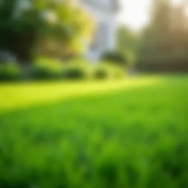 The Result of Effective Lawn Fertilization A lush green lawn demonstrating successful fertilization