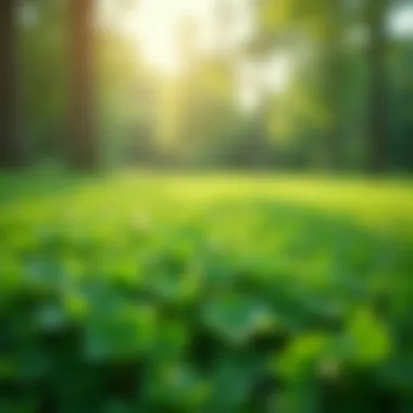 Lush Lawn with Clover Lush lawn featuring clover