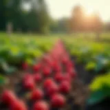 Fertilizer application in raspberry fields