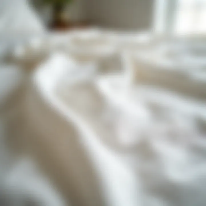 Close-up of high thread count linen sample