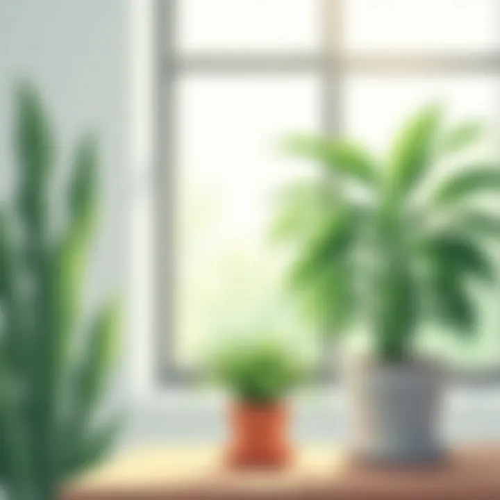 Infographic showing the psychological benefits of house plants at work