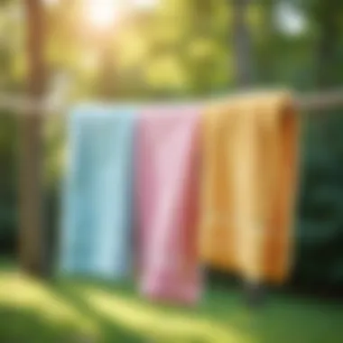 Towels drying in the sun