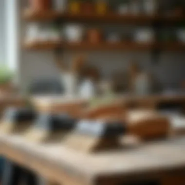 An array of essential tools for wallpaper removal displayed on a workbench