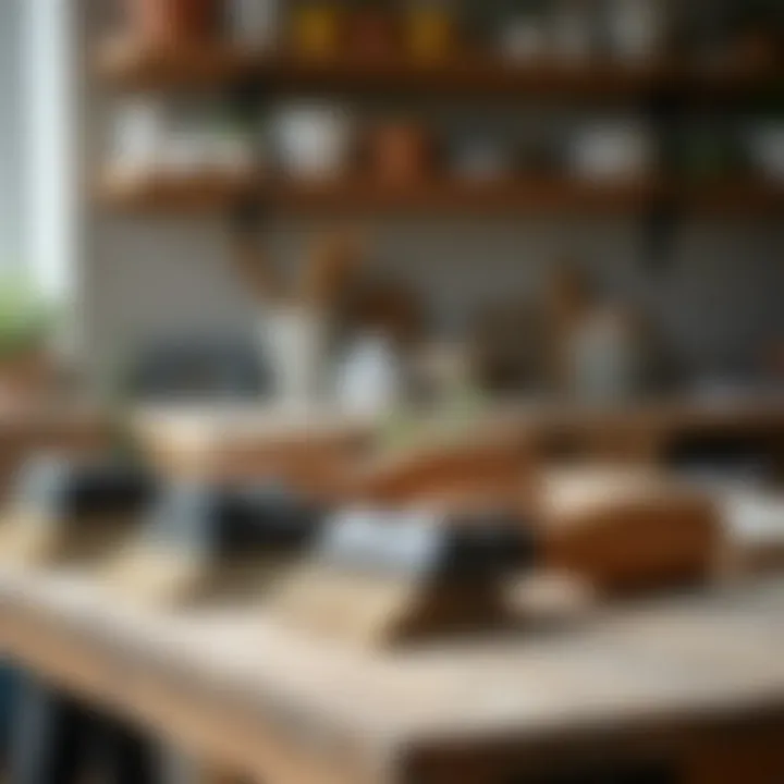 An array of essential tools for wallpaper removal displayed on a workbench