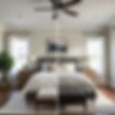 Before and after comparison of a staged bedroom