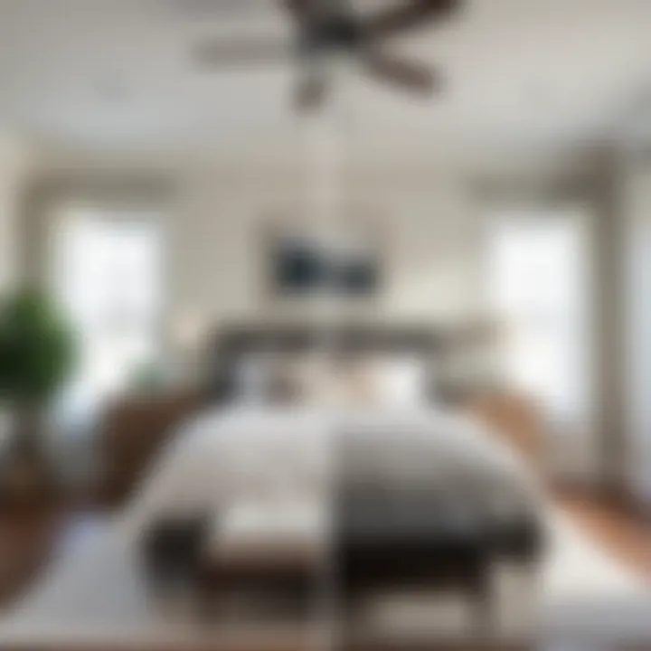 Before and after comparison of a staged bedroom