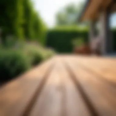 Seamless Wooden Deck Integration Wooden deck patio blending seamlessly with garden